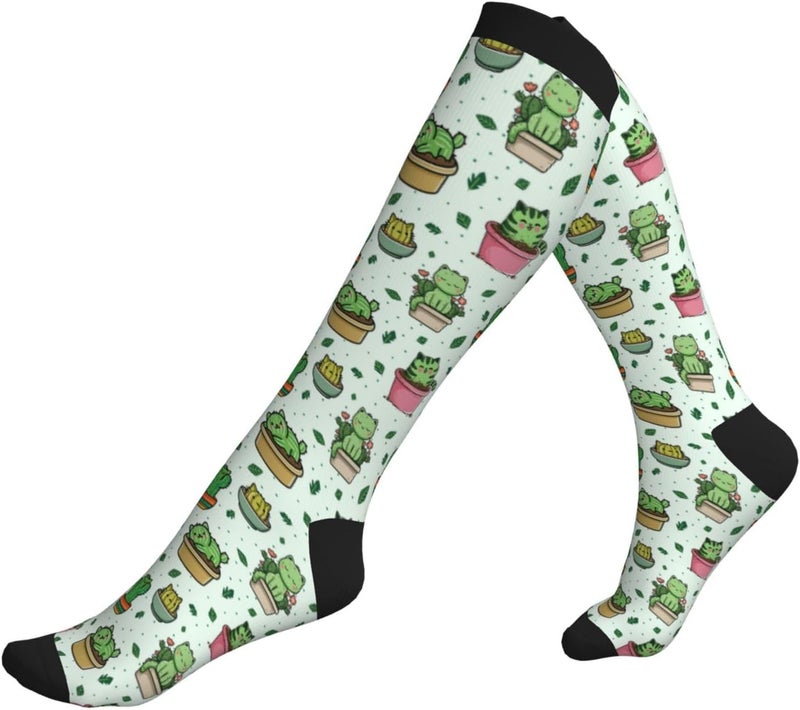 thmnj Compression Socks Knee High Support Socks for Women Men Circulation Stockings for Athletic Running Cycling Flying - Image 5